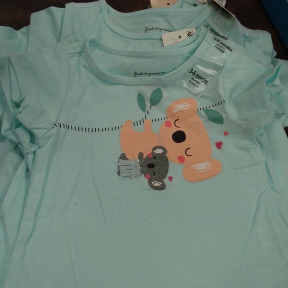 3/$25 First Impressions Crew Neck T-Shirt. Green with Koala graphic. NWT - Picture 2 of 3